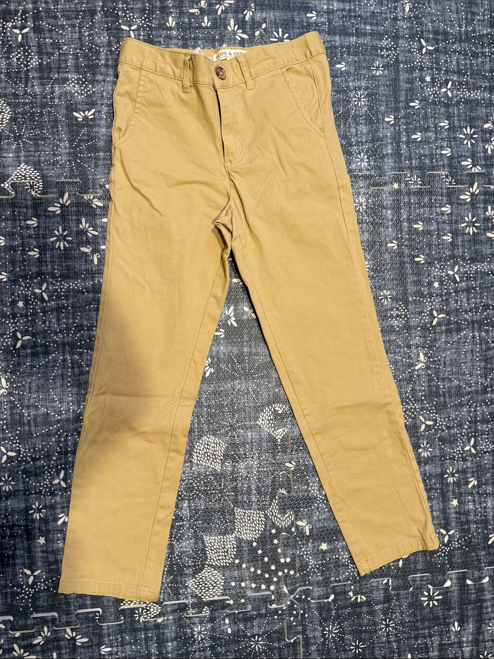 Hope & Henry 7 Kids Organic Skinny Stretch Twill Chino Pant Skinny Stretch Khaki